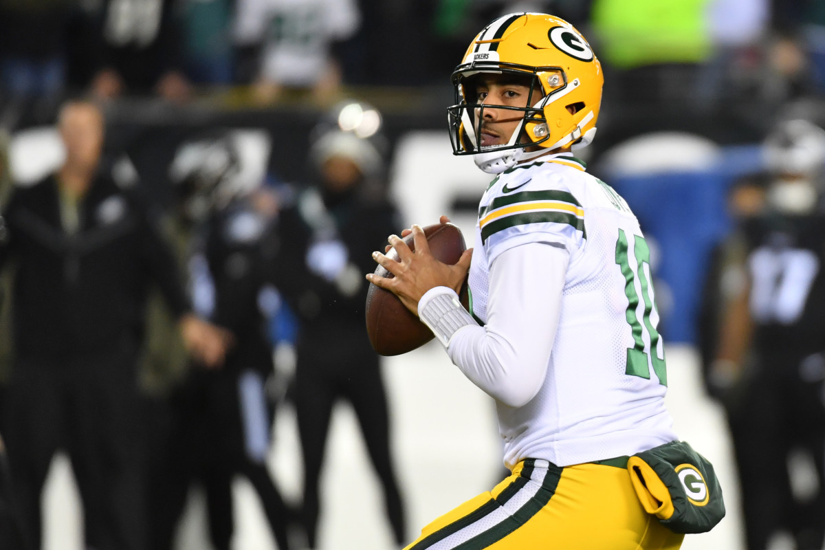 Packers QB Jordan Love at the Eagles (Photo by USA Today Sports)